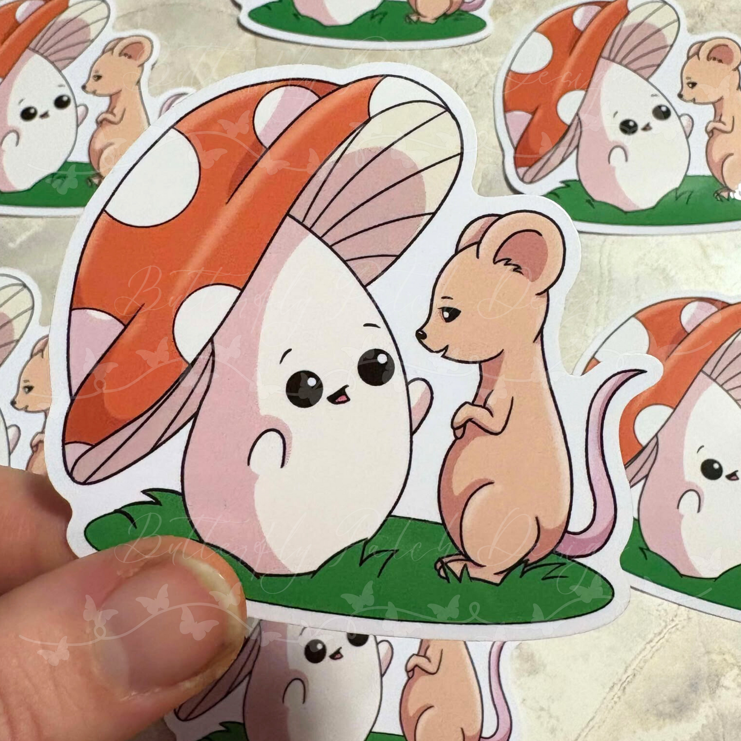 Mushroom Friends Vinyl Sticker