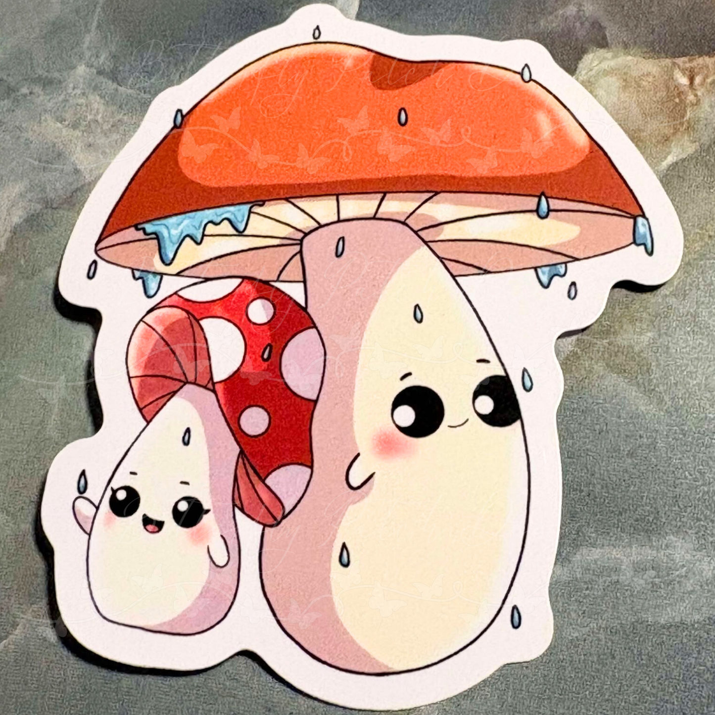 Rainy Shrooms Vinyl Sticker