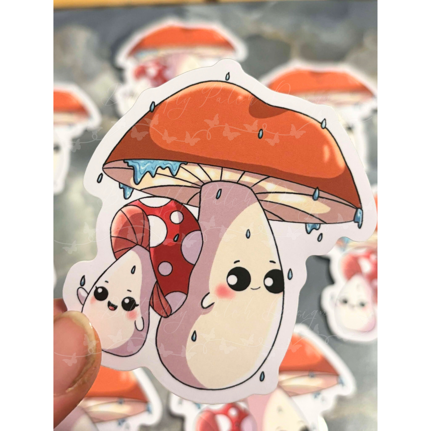 Rainy Shrooms Vinyl Sticker