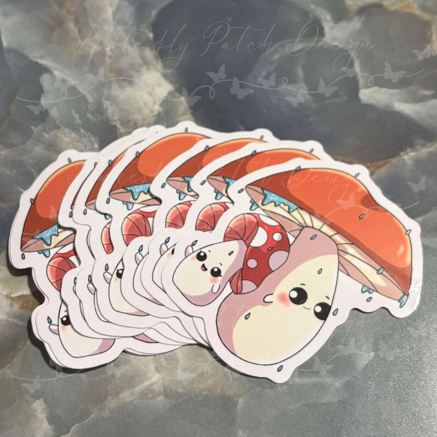 Rainy Shrooms Vinyl Sticker