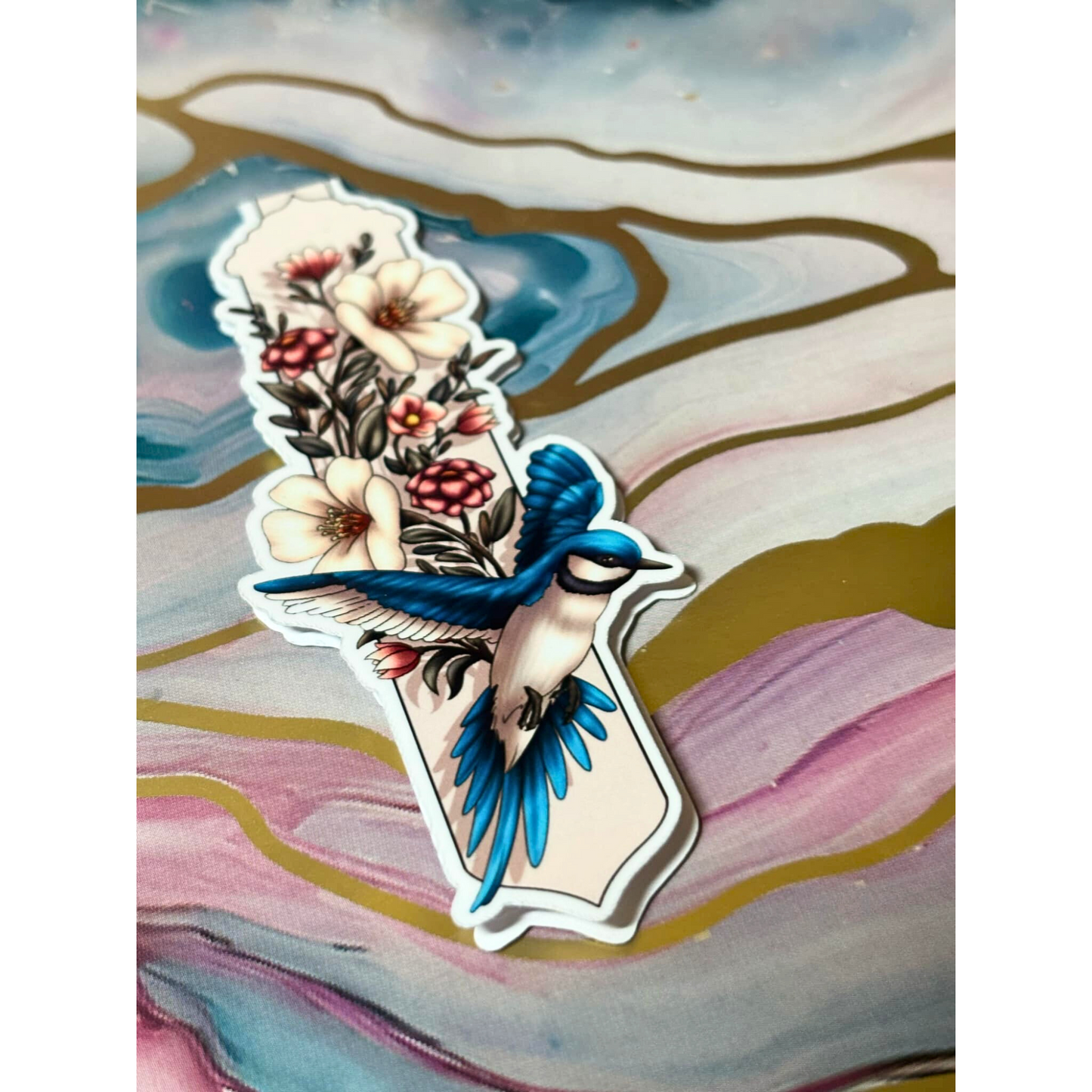 Soaring Blue Bird Magnetic Bookmark