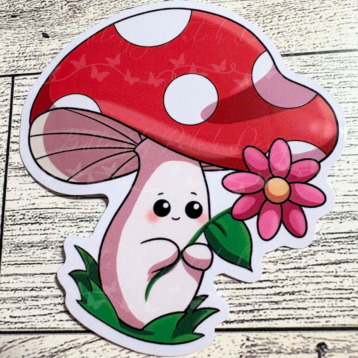 Mushroom's Flower Vinyl Sticker