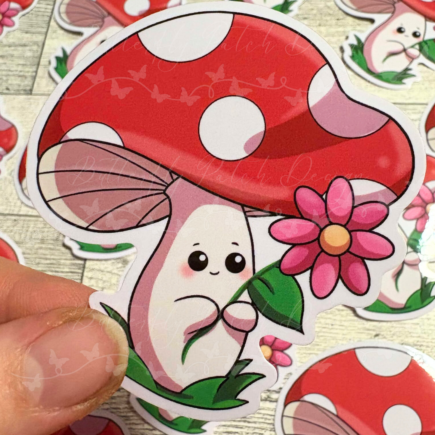 Mushroom's Flower Vinyl Sticker