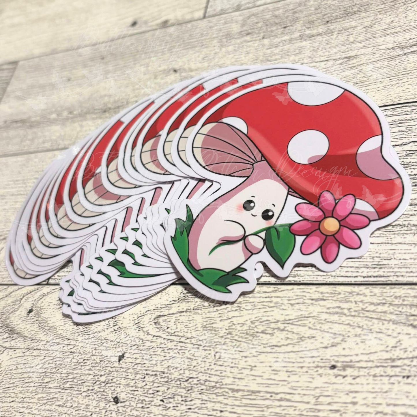 Mushroom's Flower Vinyl Sticker
