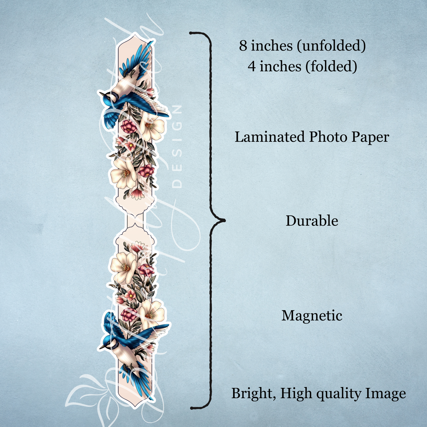 Soaring Blue Bird Magnetic Bookmark