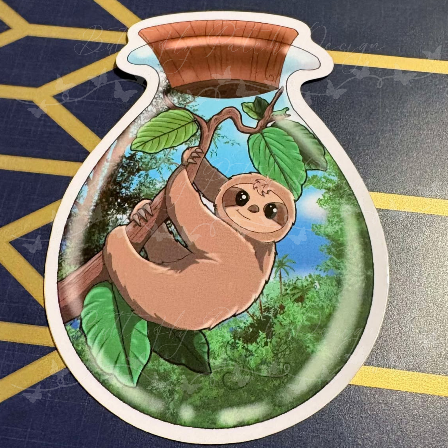 Sloth in a Bottle Vinyl Sticker
