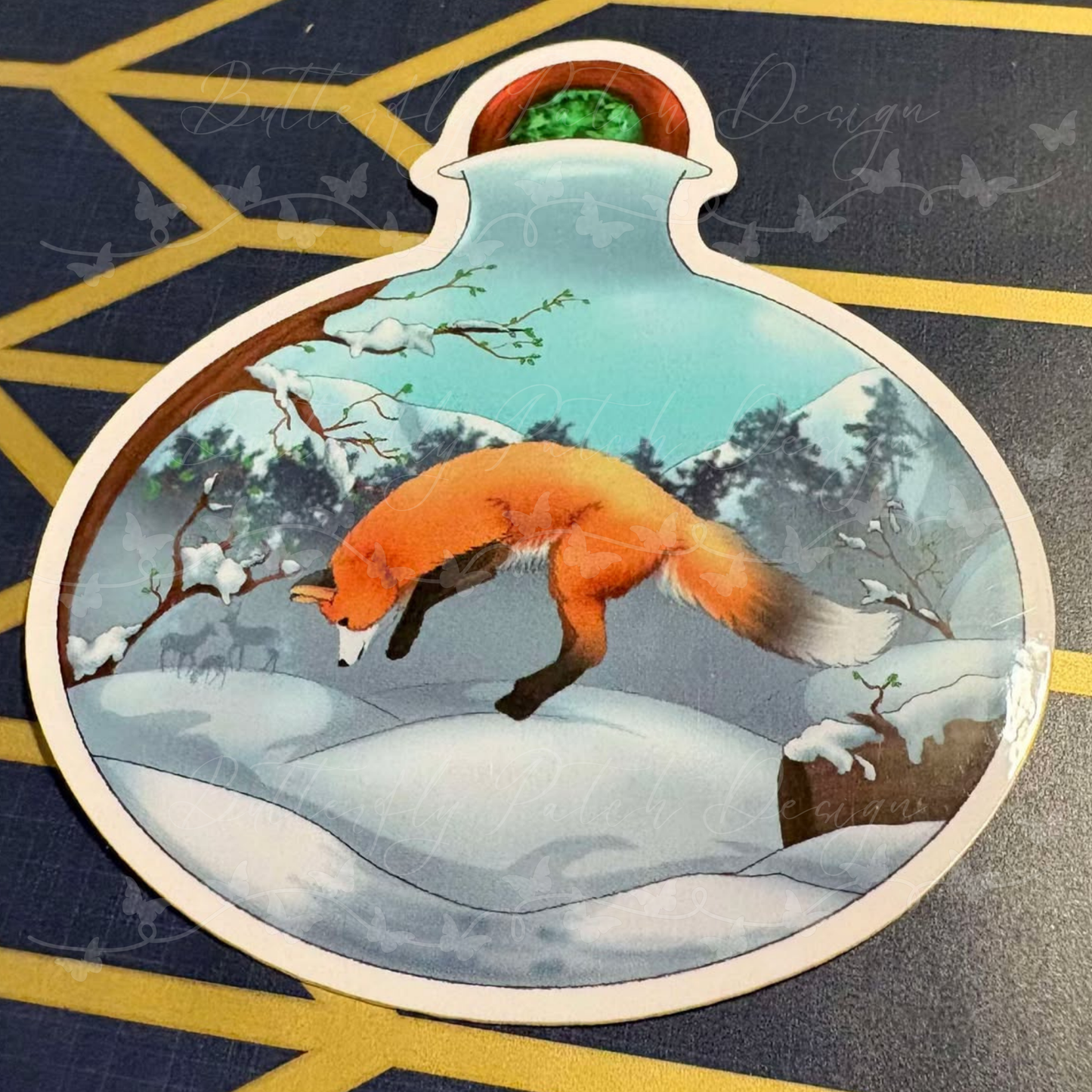 Fox in a Bottle Vinyl Sticker