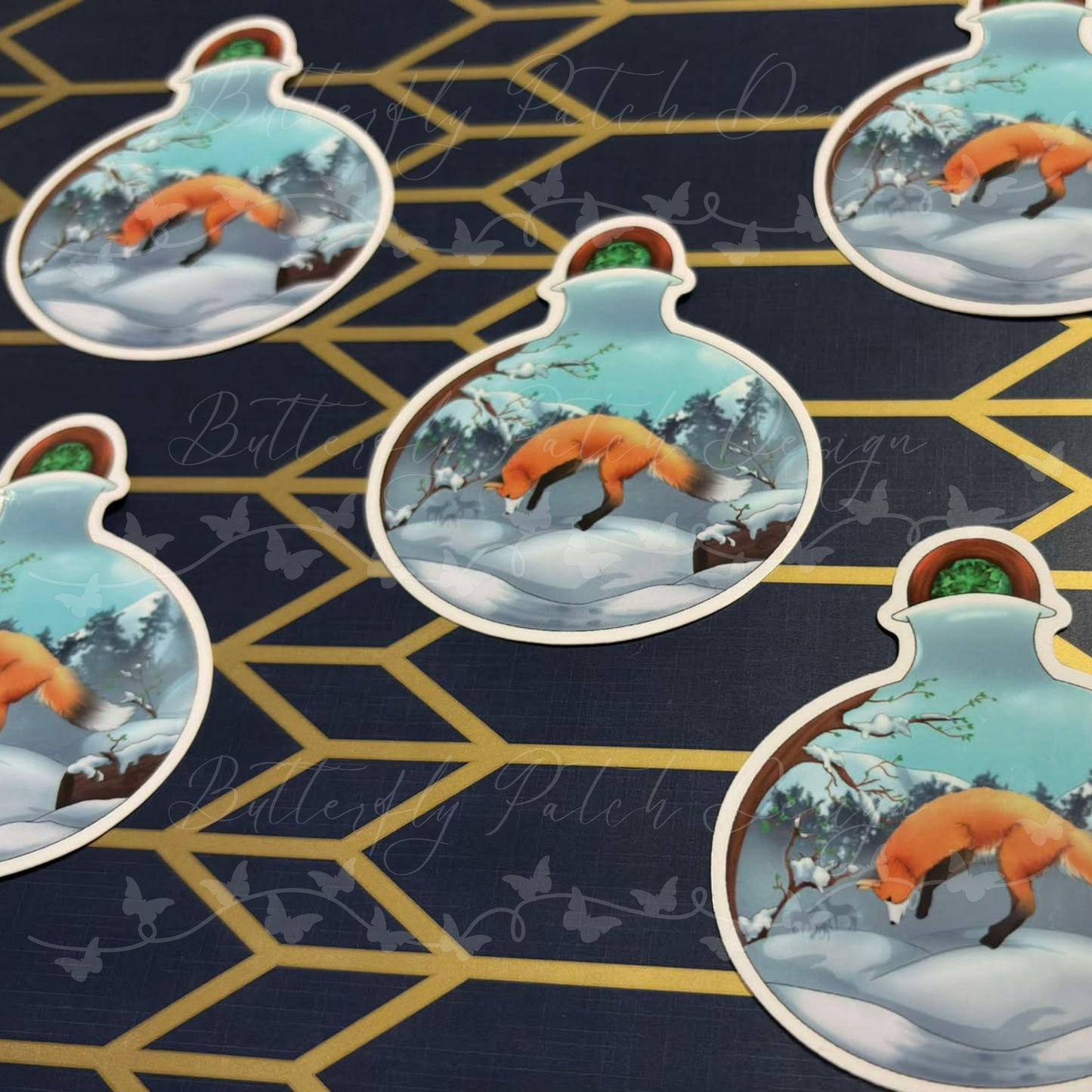 Fox in a Bottle Vinyl Sticker