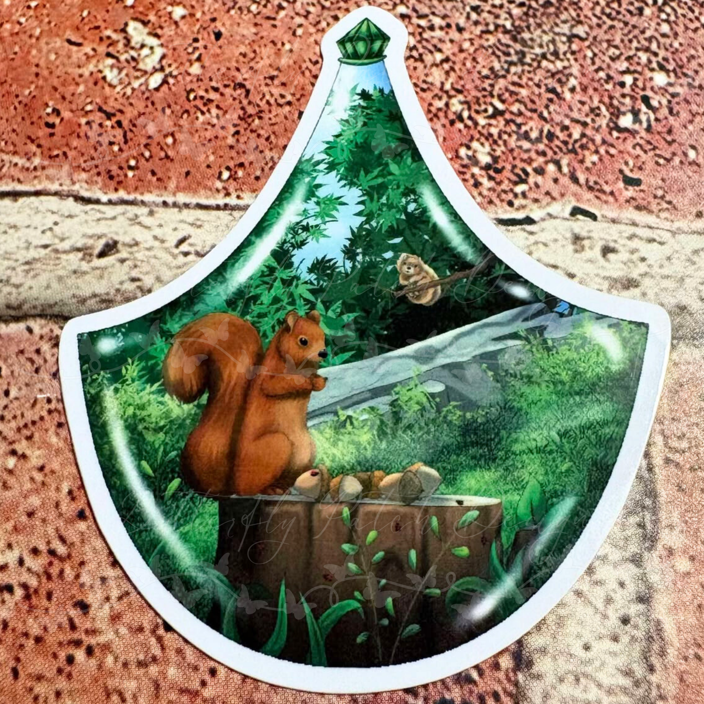 Squirrel in a Bottle Vinyl Sticker