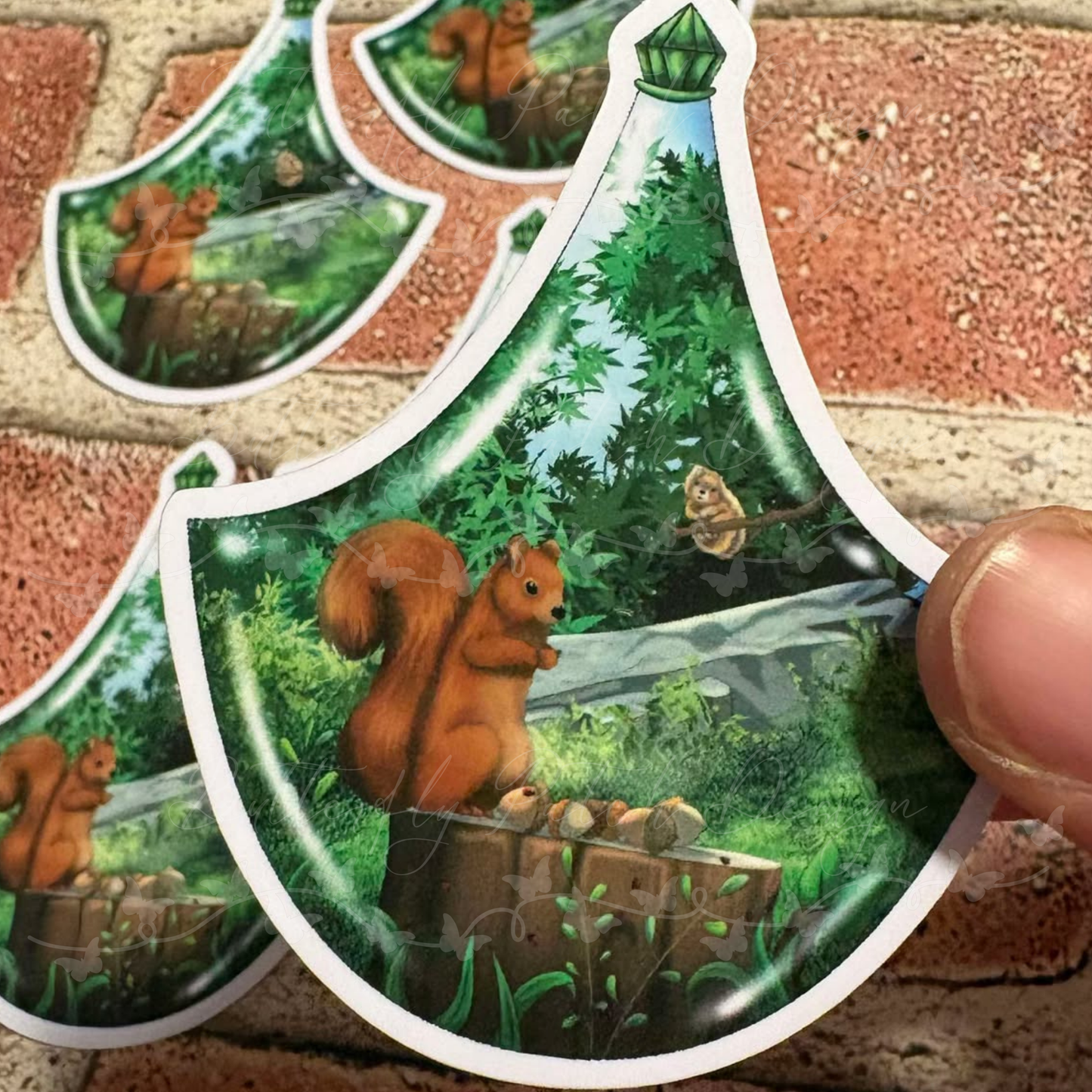 Squirrel in a Bottle Vinyl Sticker