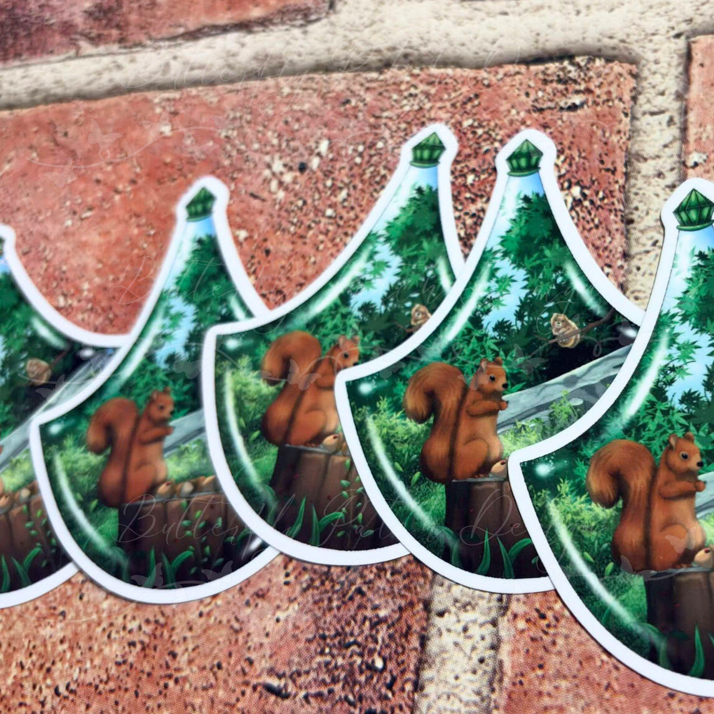Squirrel in a Bottle Vinyl Sticker