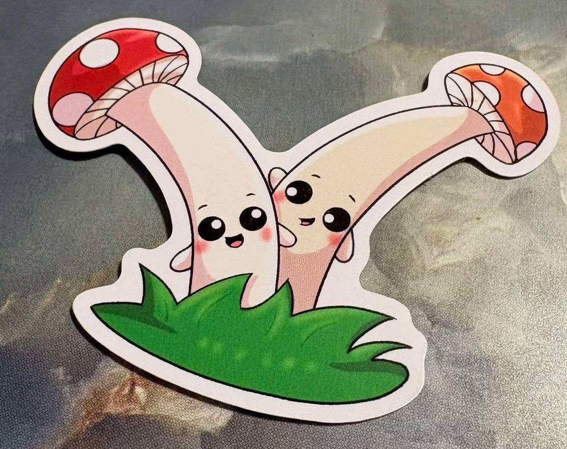 Mushroom Twins Vinyl Sticker