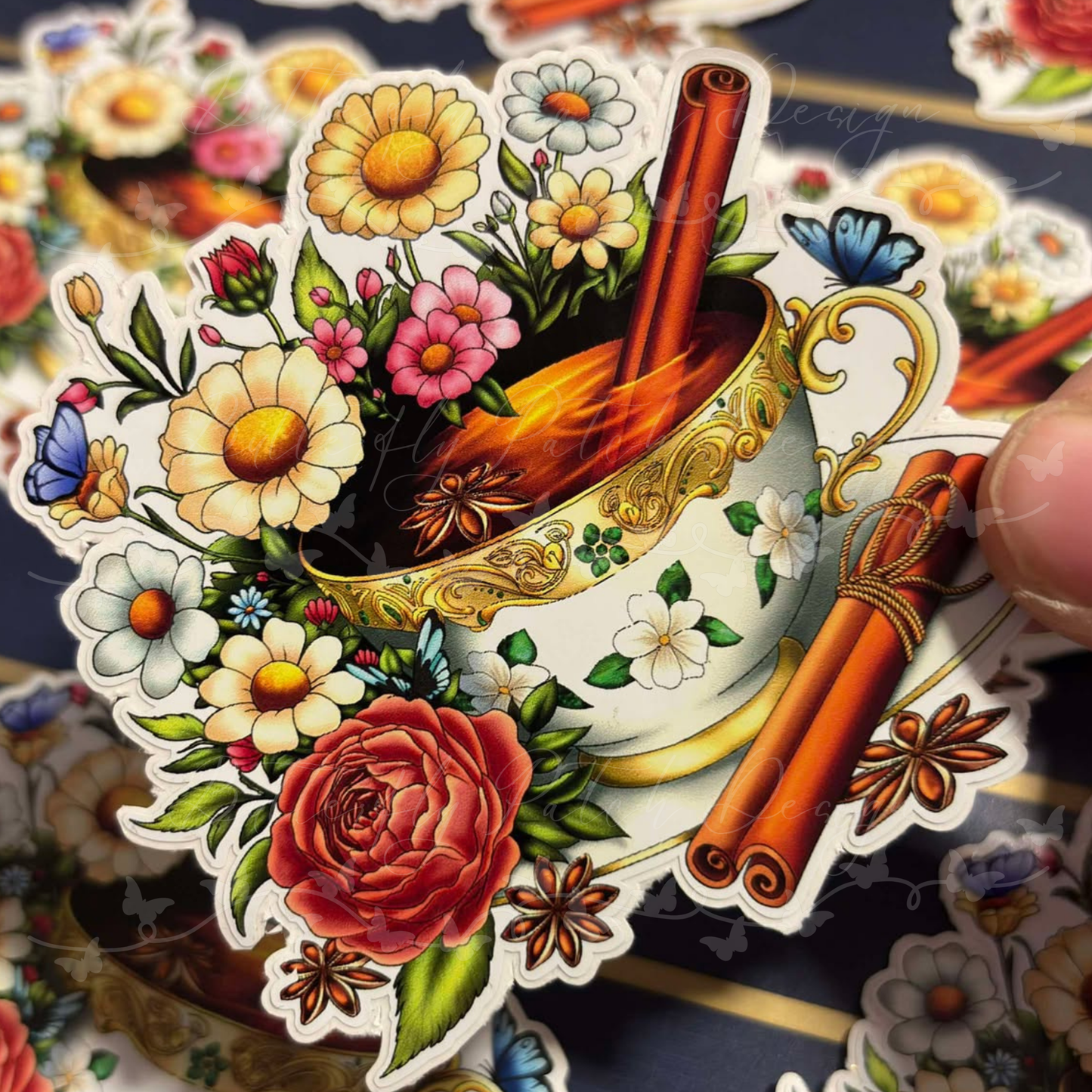 A Spot of Tea Vinyl Sticker