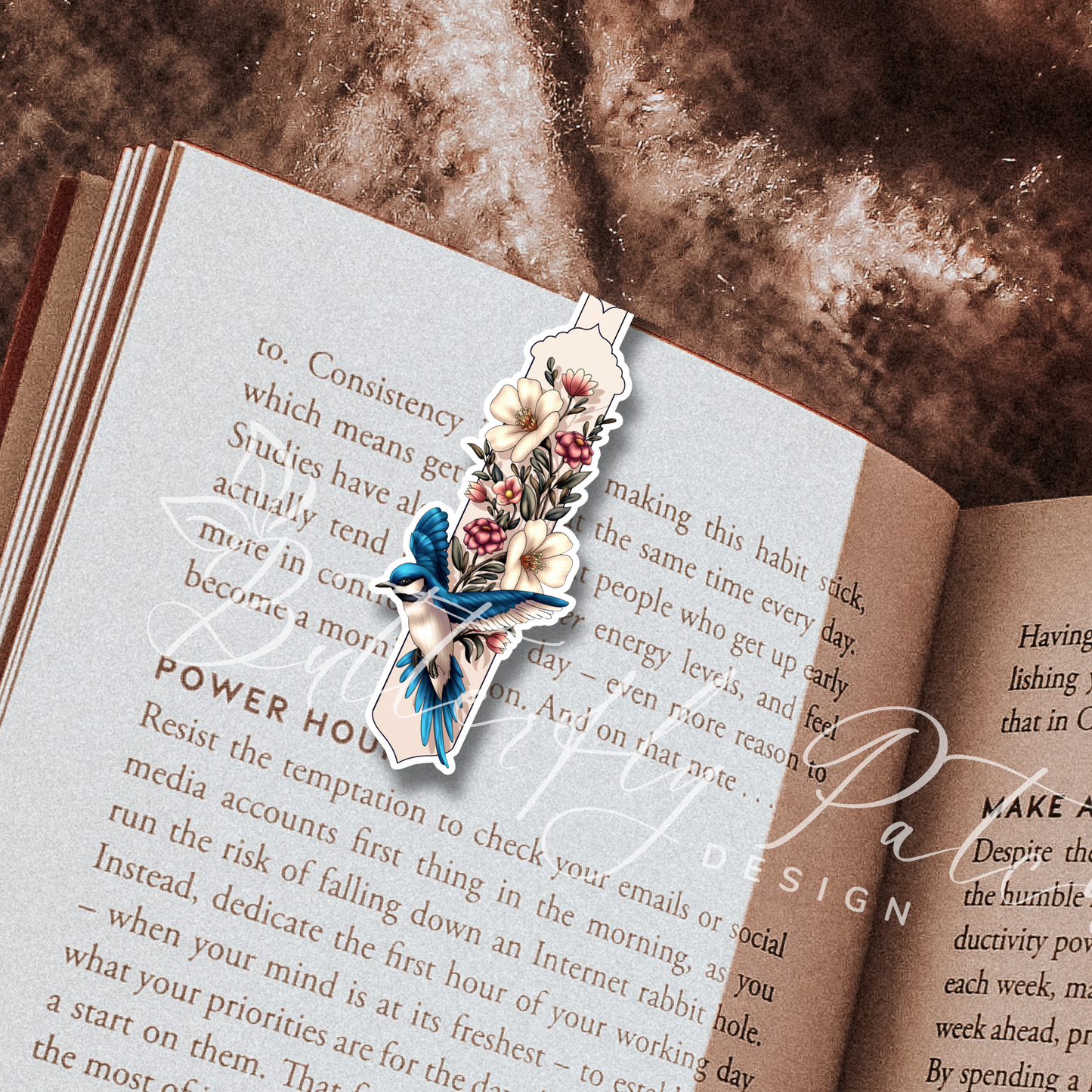 Soaring Blue Bird Magnetic Bookmark