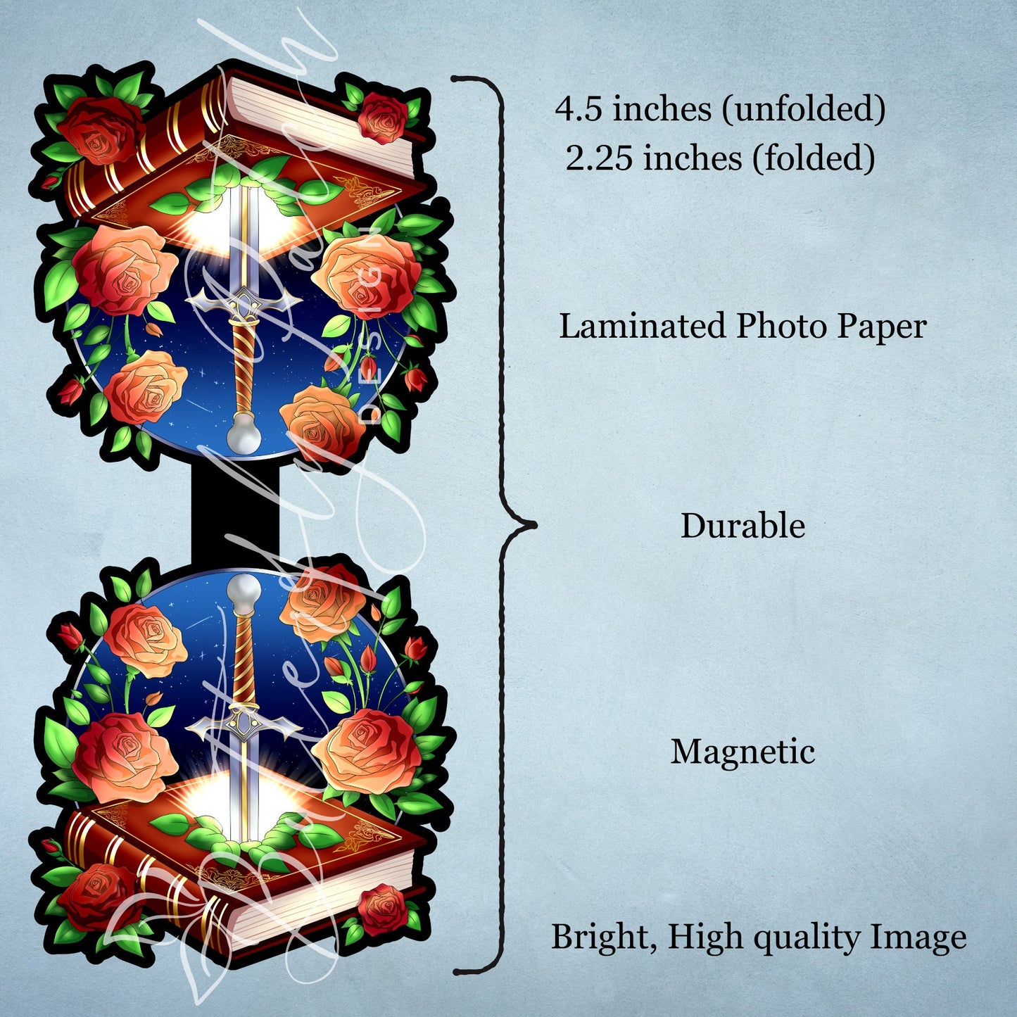 Sword in a Book Magnetic Bookmark