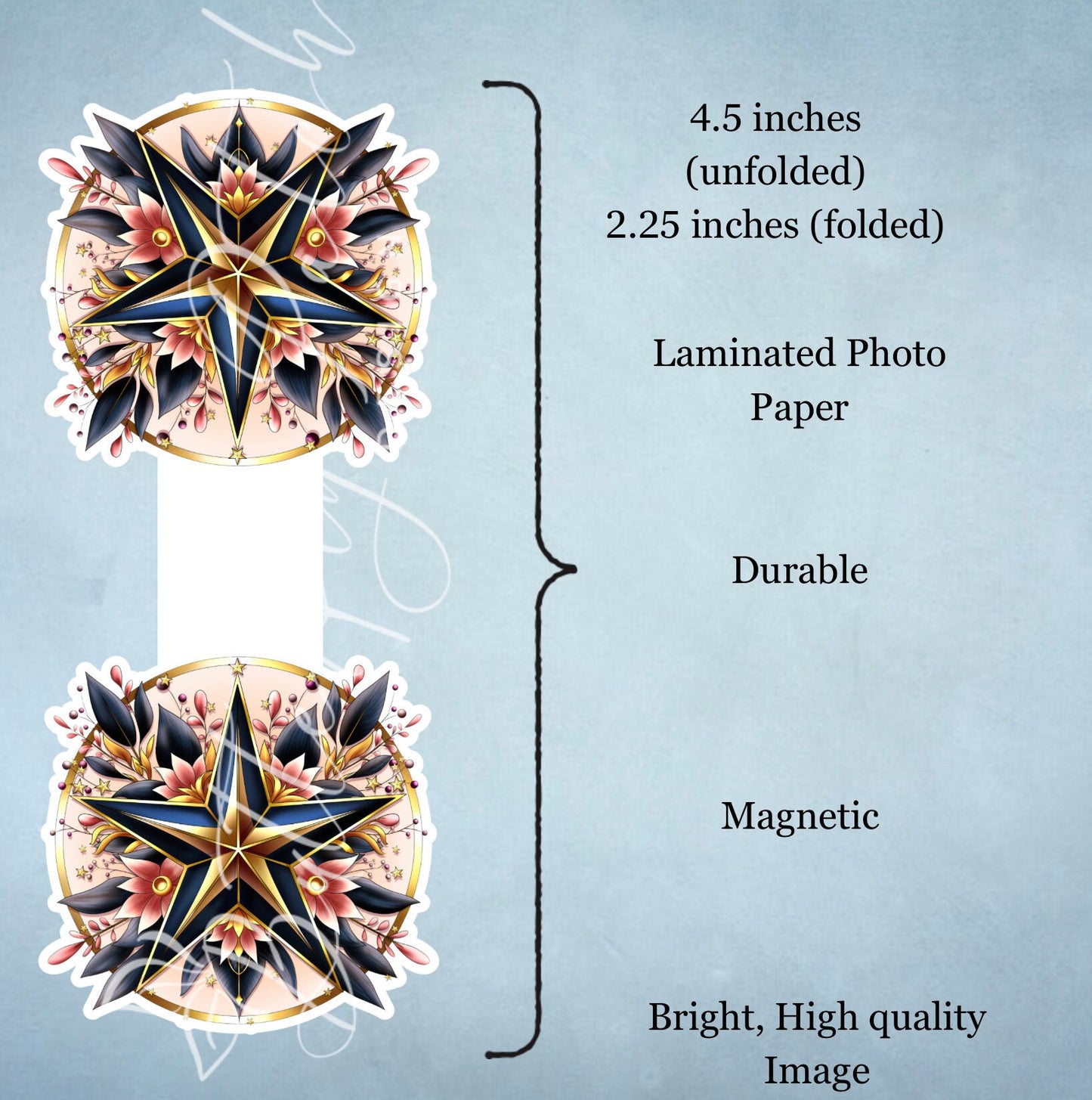 Ornamental Star Magnetic Bookmark