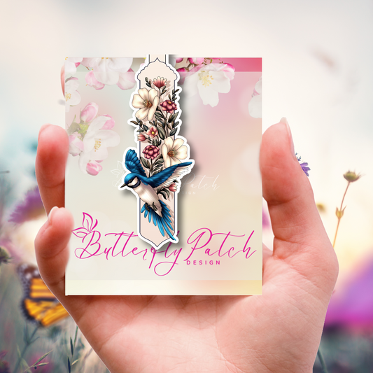 Soaring Blue Bird Magnetic Bookmark