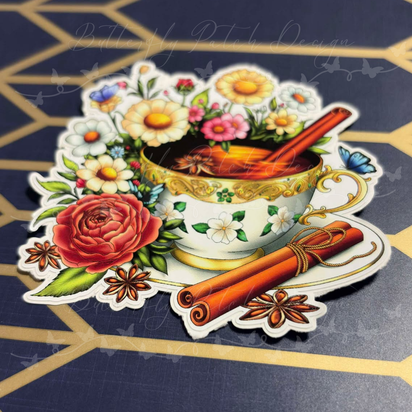 A Spot of Tea Vinyl Sticker