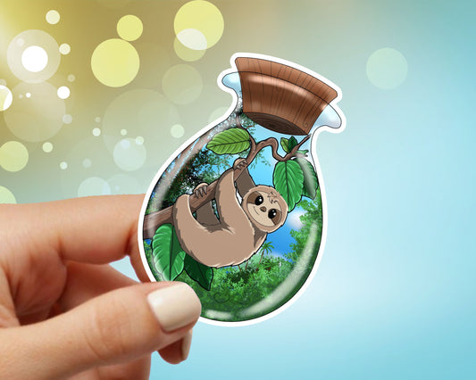 Sloth in a Bottle Vinyl Sticker