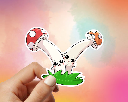 Mushroom Twins Vinyl Sticker