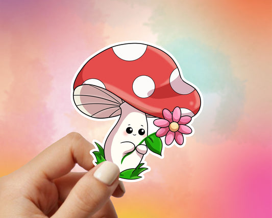 Mushroom's Flower Vinyl Sticker