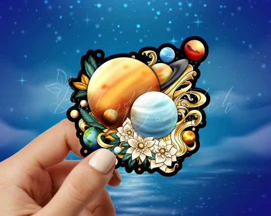 Solar System Vinyl Sticker