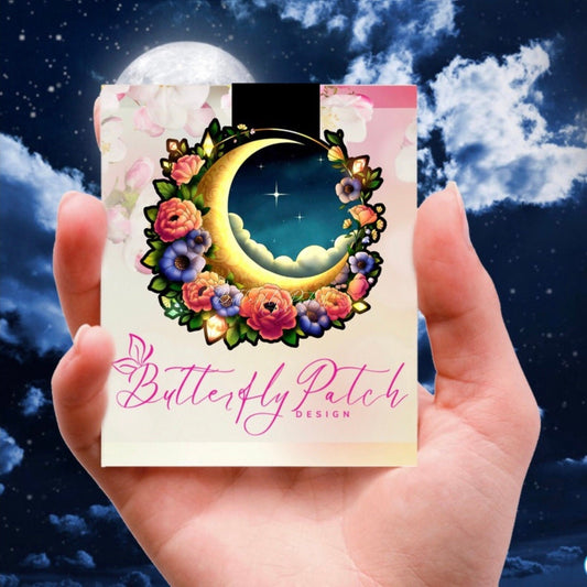 Moon and Roses Magnetic Bookmark